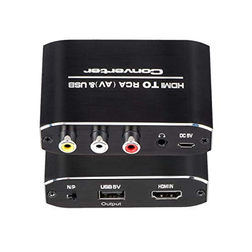 HDMI to RCA and HDMI Converter PAL HDMI to AV 3RCA and HDMI Adapter Support 1080P Black, Iron Shell NTSC for HD TV and Older TV HDMI to RCA and HDMI Converter PAL HDMI to AV 3RCA and HDMI Adapter Support 1080P Black, Iron Shell NTSC for HD TV and Older TV